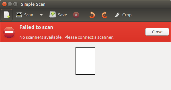  SimpleScan refuses to find the scanner
