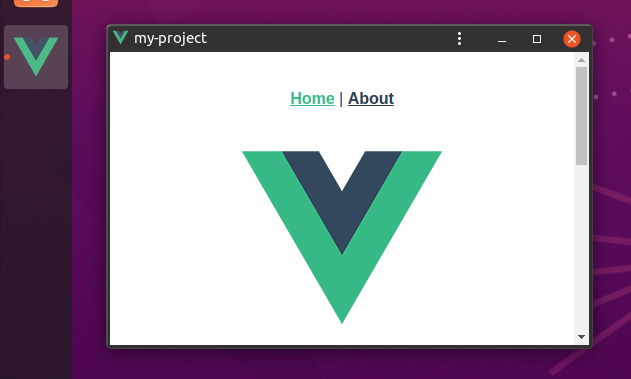Starting VueJs PWA from Ubuntus Favourites launch bar